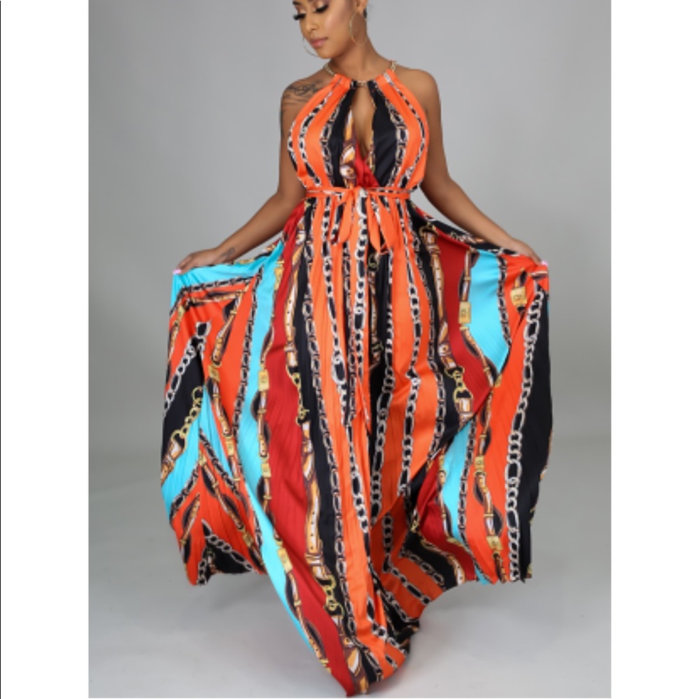 Chains on me maxi dress